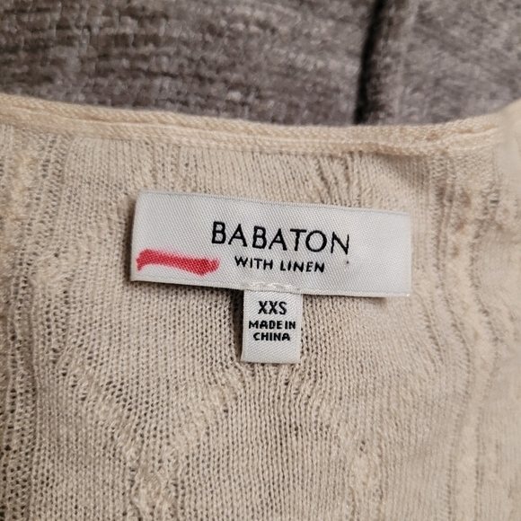 Aritzia Babton Linen Blend Light Weight Cableknit Sweater - Picture 2 of 5